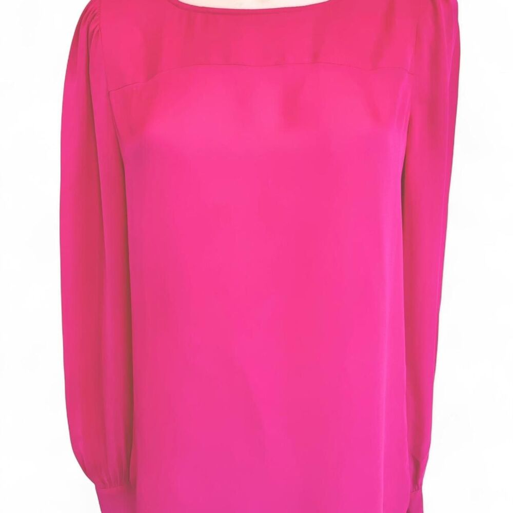 J. Crew Size 4 Pink 100% Silk Shirt | Preppy Corpcore Modern Professional